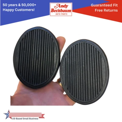 For 1935-1942 Dodge Truck Brake & Clutch Pedal Pad Set Black - Image 1 of 4