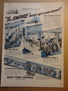 1945 NEW YORK CENTRAL The EMPIRE Rail Line pubblicità stampa artistica d'epoca - Foto 1 di 1