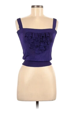 Top tejido Valentino rojo con volantes morado Foto 1 de 2