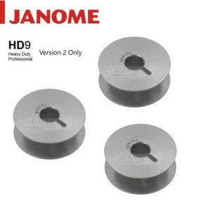 JANOME HD9 V2 Version 2 Metal Large Jumbo Bobbins 767860107 - 3pk - Picture 1 of 1