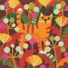 Heritage Counted Cross Stitch Kit Evenweave Fabric "Ginger Cat (L)", Czgz1681-E,