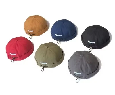 Bonnet Docker Casquette sans visière Miki breton Coton Vert militaire Bleu Rouge - Photo 1/3