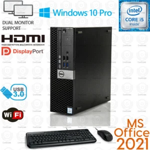 WINDOWS 10 PC Dell Desktop Computer PC HDMI 16GB RAM i5-6500 1TB SSD Office 2021 - Picture 1 of 6