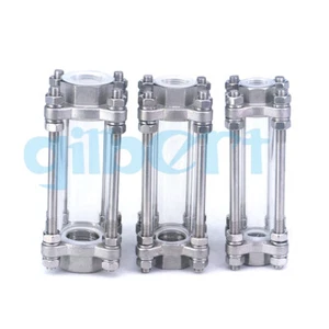 1/2" -2" BSPT NPT Female 304 Stainless Steel Flow Sight Glass Diopter 85 PSI - Picture 1 of 28