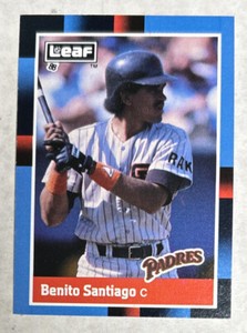 1988 Leaf Donruss Benito Santiago Baseball Card #58 Padres Catcher High-Grade