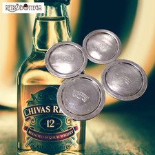 Sottobicchieri Pubblicitari Specchio CHIVAS REGAL 12 Acciaio Inox Da Collezione