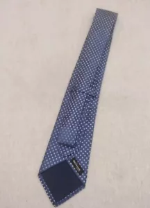Kiton Napoli Blue/Gray Geometric Handmade Men's Silk Necktie Pre-owned - Picture 1 of 6