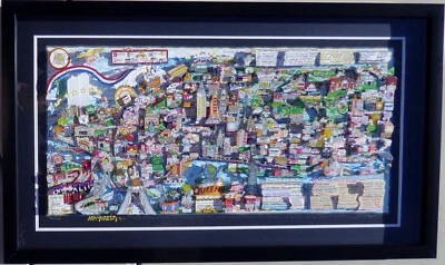 Charles Fazzino N.Y. is... 3-D Hand signed PR Edition LARGE NEW YORK CITY FRAMED - Image 1 of 4