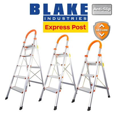 3 4 5 STEP LADDER MULTI PURPOSE FOR HOUSEHOLD OFFICE FOLDABLE NON SLIP - image 1 of 4