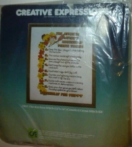 Creative Expressions Cross Stitch  Kit Kitchen Witch 1981 CE7805  12 x 14 - Picture 1 of 4
