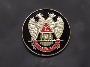 Scottish Rites 3" Car Emblem Double Eagle 32nd Degree Metal Freemason NEW! - Picture 1 of 1