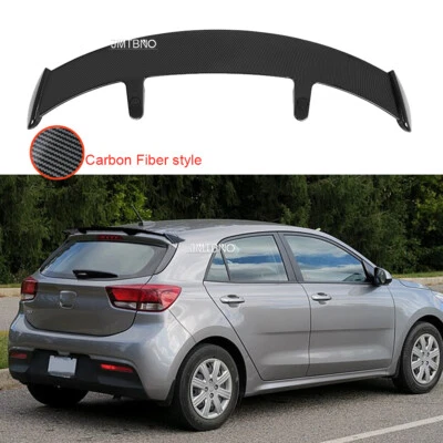 52" Carbon Fiber Rear Trunk Window Roof Spoiler Tail Wing For KIA Rio Hatchback - Image 1 of 4