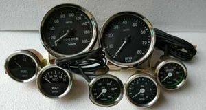 Smiths Kit 52mm Oil Temp Oil Bar Fuel Volt Gauge Kph 100 mm Speedo Tacho Replica - Picture 1 of 5