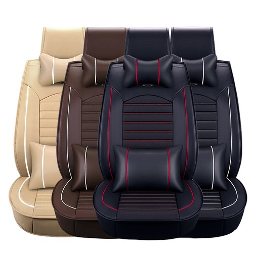 5 seats Universal car seat cover Waterproof Car Seat Cover Universal Leather 5 set Auto Seat Cushion