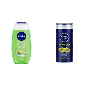 NIVEA Shower Gel Lemon & Oil Body Wash 250ml & NIVEA Men Shower Gel 250ml - Picture 1 of 6