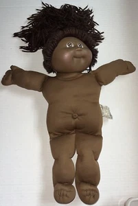 Vintage Cabbage Patch Kinder Puppe schwarz Afroamerikaner schokobraun - Bild 1 von 11