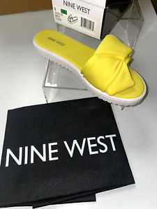 SPECIAL! BNWT! NINE WEST RUTH SANDALS SHOES - YELLOW Sz 7/40  RRP £89