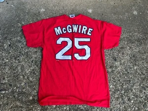 VTG 90s Mark McGwire St Louis Cardinals Baseball 1998 mlb T-Shirt Large usa - Picture 1 of 3