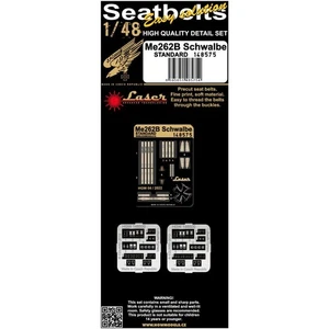 HGW 1/48 scale Me262B Schwalbe (Standard) seatbelts and PE buckles - 148575 - Picture 1 of 2