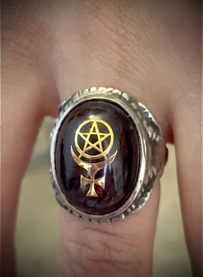 Anillo Amatista Alex Streeter Serie Plutón/Galaxia Plata Esterlina - Edición Limitada Foto 1 de 4