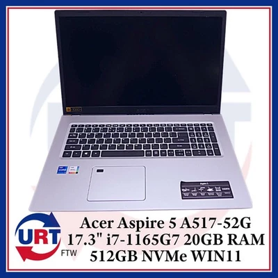 Acer Aspire 5 A517-52G 17,3" i7-1165G7 20GB RAM 512GB NVMe WIN11 #139632# - Bild 1 von 4