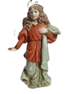 Vintage Schmid Porzellan antik Biskuit Engel Ornament 1986 4" XC viktorianisch - Bild 1 von 6