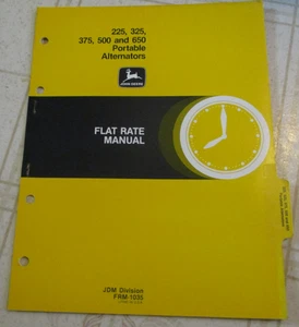John Deere 225 325 375 500 650 Lichtmaschinen Flatrate manuell Original FRM-1035 - Bild 1 von 2