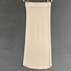 Flynn Skye Strickrock groß beige Pullover Wolle Tencel Kaschmir Maxi Bleistift kuschelig - Bild 1 von 9