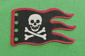 LEGO Pirate Ship Flag 8 x 5 Wave Skull & Crossbones Pattern  6281 6289 6290
