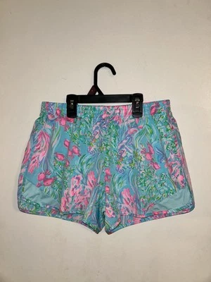 Lilly Pulitzer NWOT Ocean Trail Shorts Luxletic Almalfi Blue Best Fishes Size XS - Image 1 of 4
