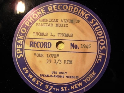 Live 1945 Radio Show WELSH Bar THOMAS L THOMAS American Album of Familiar Music - Image 1 of 3