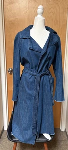 Trench coat denim Gap 1969 - taglia M - tasche - linee classiche - Foto 1 di 9