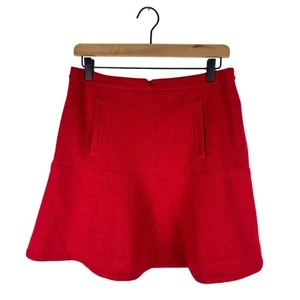 Anthropologie Meadow Rue rot Wolle Minirock 8 - Bild 1 von 11