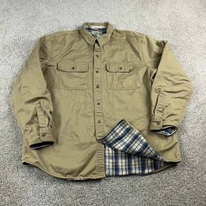 LL Bean Hemd Herren Extra Large Beige Hurricane Flanell Gefüttert Schwer Robust - Bild 1 von 10