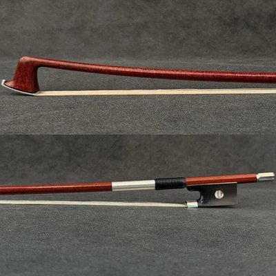 Master Pernambuco Skin Carbon Fiber Violin Bow 4/4 Ebony Big eye Frog Silver 61G - Image 1 of 4