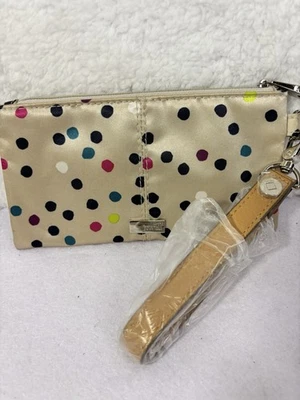 Bolso clutch Thirty-One Runway Mini Dot Via Night con correa 7 1/2 ” x 4” - NUEVO Foto 1 de 4