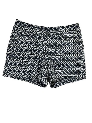 Pantalones Cortos Banana Republic Mujer 6 Negro Gris Estampado Geométrico Foto 1 de 4