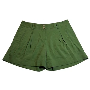 Theory Mid Rise Linen Blend Pleated Front Shorts Size 8 Boho Cottagecore - Picture 1 of 9