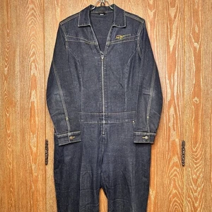 Vintage FUBU Y2K Collection Damen Denim Jumpsuit Overall Gr. 16 W dunkle Waschung - Bild 1 von 14