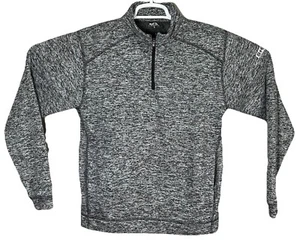 Sheetz Sweatshirt Mens S Heather Gray Pullover 1/4 Zip Gas Station Fleece - Picture 1 of 9