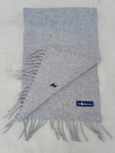 Polo Ralph Lauren Scarf Boys Grey Wool Embroidered Logo 50 in - Picture 1 of 9