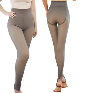 Women's Winter Warm Fleece Lined Leggings Thicken Heavy  Velvet Thermal Pants - Picture 1 of 35