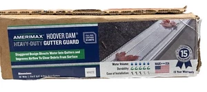 Amerimax Hoover Dam Heavy-Duty Gutter Guard Case Of 10 In White Fits 5” & 6” - Picture 1 of 3