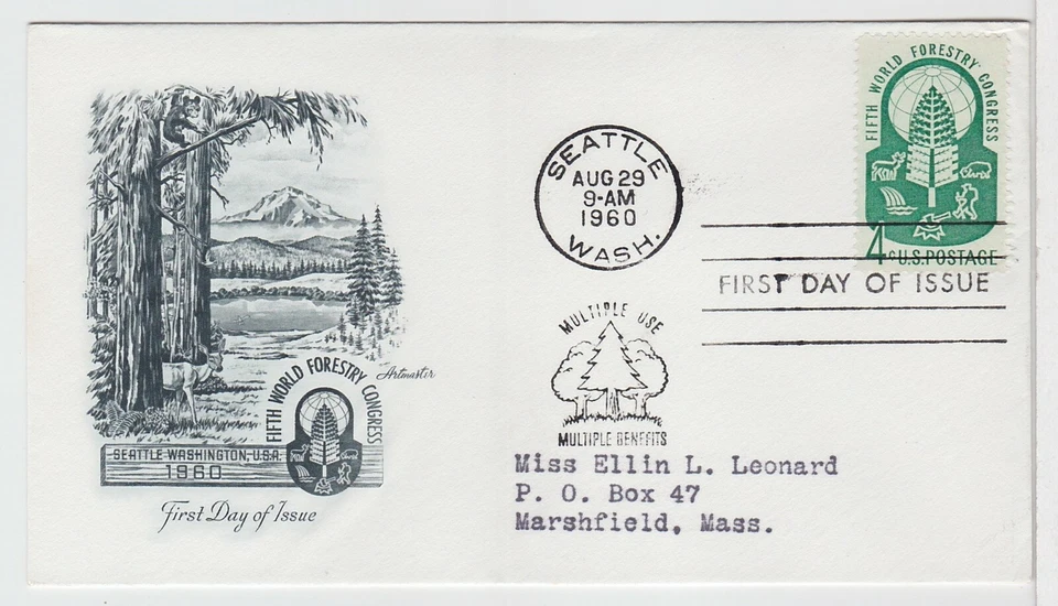 TurtlesTradingPost- Forest Conservation #1156 1960 - FDC Artmaster Cachet - Image 1 of 1
