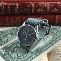 Seiko 7T27-7A20 Vintage Chronograph P Mark Quartz Mens Watch Authentic Working