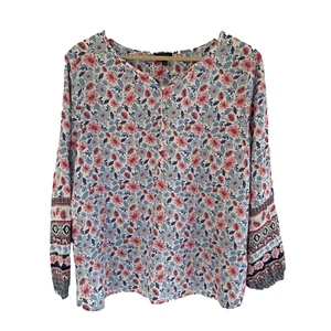 Top Talbots taglia XLP XL Petite blusa popolare floreale fiori primavera - Foto 1 di 6