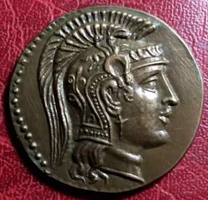 ATTICA Athènes Parthénos Pégase Hibou Tétradrachme monnaie grecques en médaille - Foto 1 di 3