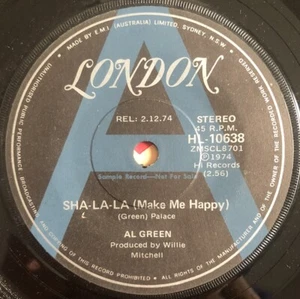 AL GREEN – Sha-la-la (Make Me Happy) / School Days 7" A LABEL PROMO OZ Soul Funk - Picture 1 of 2