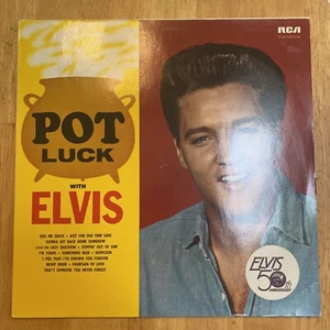 Elvis Presley Pot Luck German Vinyl LP mid 80’s pressing W/ Elvis 50th Sticker - Picture 1 of 11