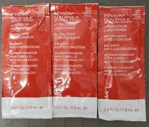 3 Pack REVLON COLORSILK AFTER-COLOR Conditioner Packets- 0.4 Fl. Oz. TRAVEL SIZE - Picture 1 of 1